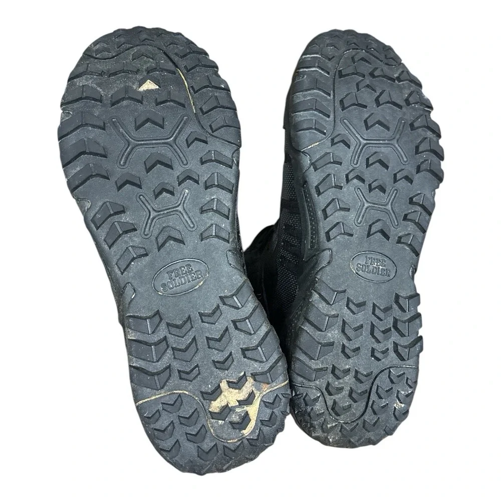 Men's Free Soldier Lightweight Waterproof Tactical Hiking Boots Black 10.5